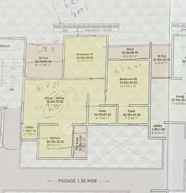 2 BHK Flat In Santiago Uptown for Rent In 73323, Malvade Nagar, Kiwale, Pimpri-chinchwad, Maharashtra 412101, India