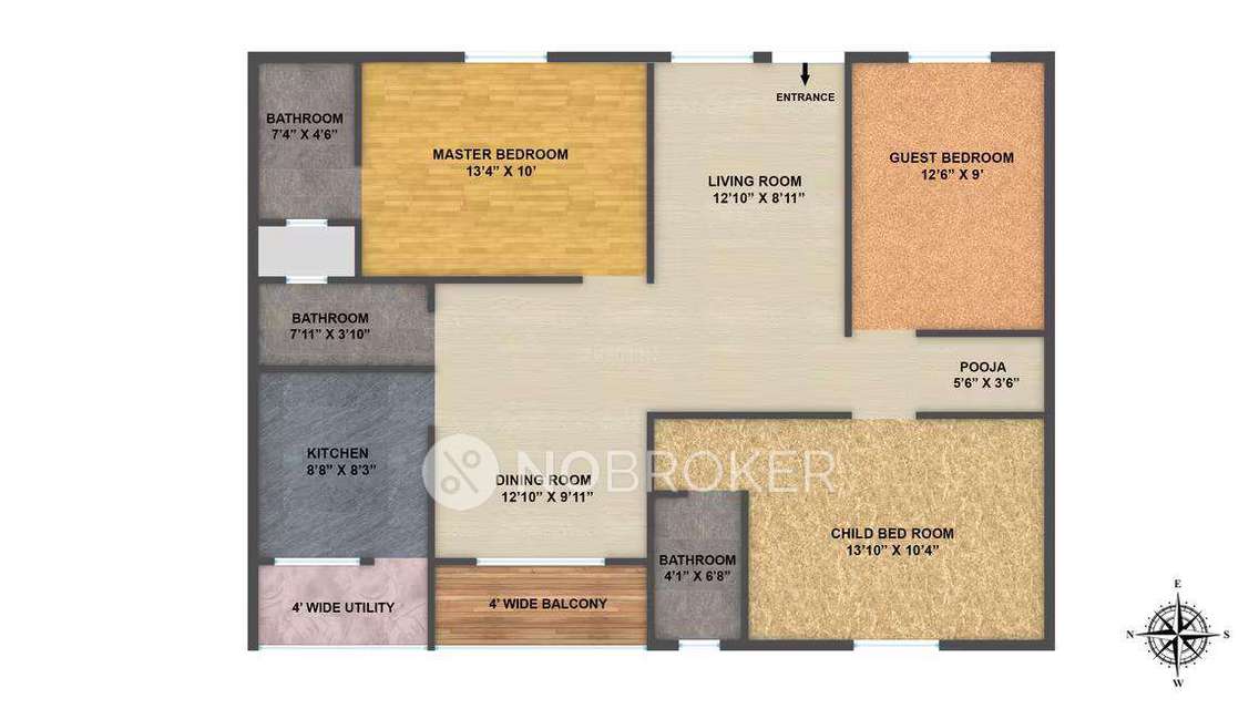 3 BHK Flat In Janapriya Metropolis for Rent In Moti Nagar