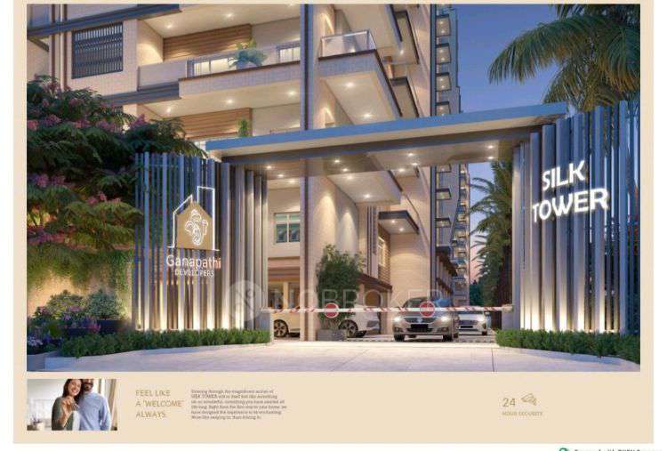 3 BHK Flat In Ganapathi Silk Tower For Sale  In 8hw4+5rf, Saraswati Nagar, Chandrapuri Colony, Hyderabad, Mansoorabad, Telangana 500074, India