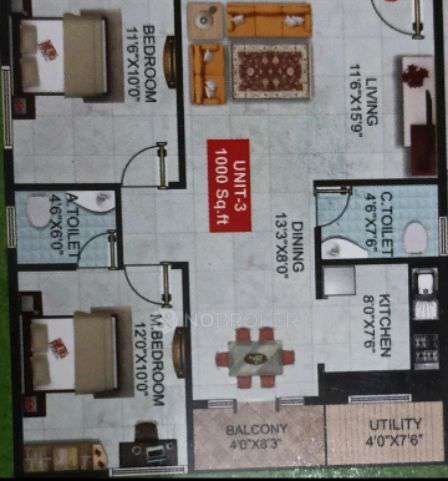 2 BHK Flat In M R Sannidhi For Sale  In Chaitrashree Landmark