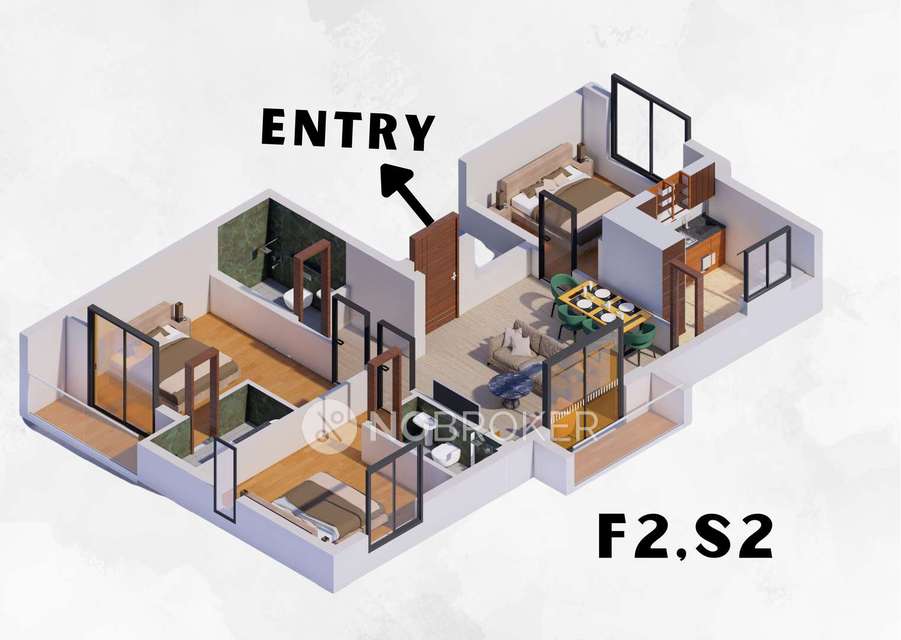 3 BHK Flat In Akshayam Apartment For Sale  In Pozhichalur