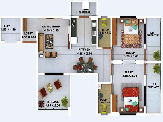 2 BHK Flat In Raka Shakun For Sale  In Bavdhan
