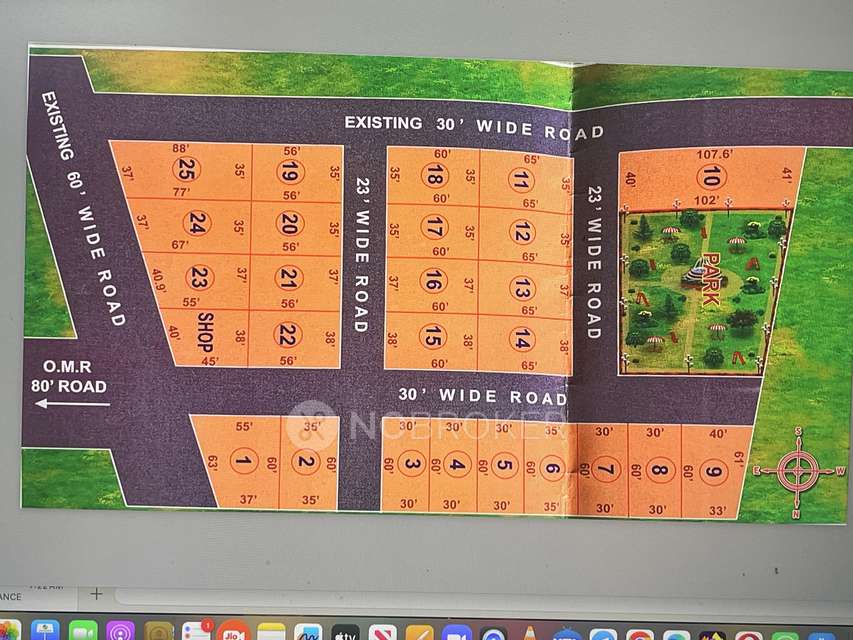 Plot For Sale  In Omr, Road