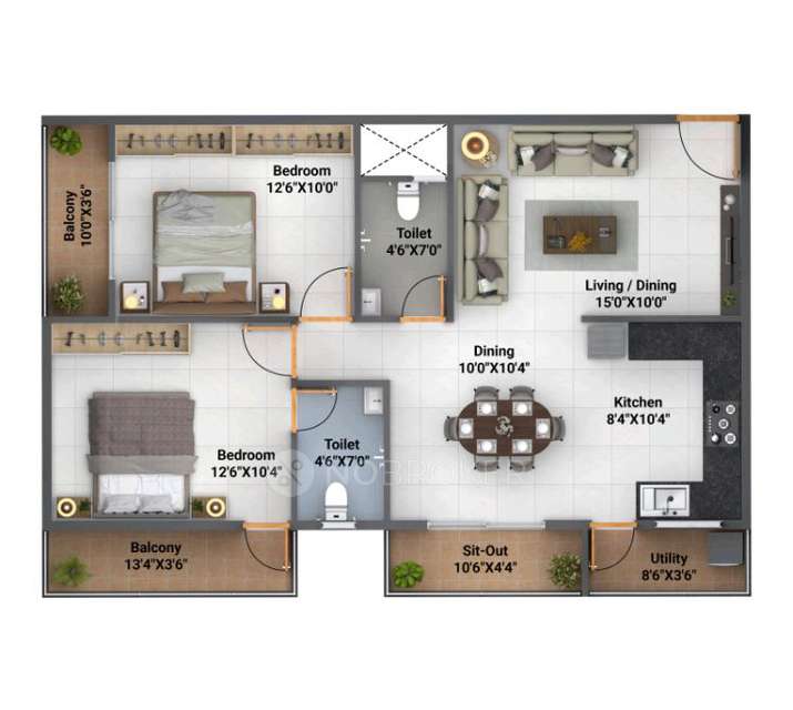 2 BHK Flat In Bhavisha Gardenia, Sarjapur Road Phase 4 For Sale  In Bavisha Gardeniaa