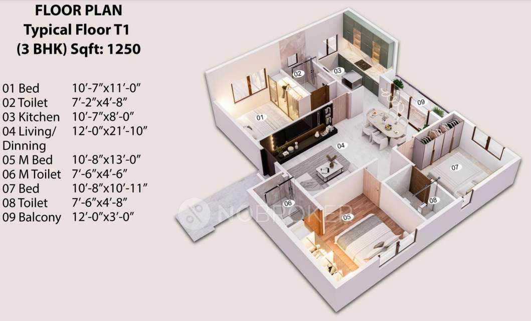 3 BHK Flat In Whispering Waters,hrbr For Sale  In 227, 4th C Cross Rd