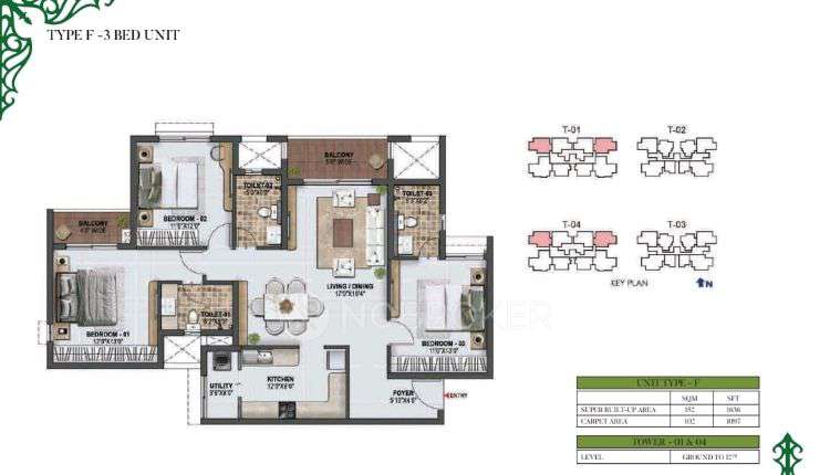 3 BHK Flat In Prestige Green Gables, Kadubeesanahalli For Sale  In Kadubeesanahalli