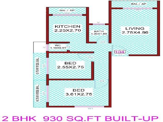 2 BHK Flat In Lotus Yashashree Heights For Sale  In Dombivli East