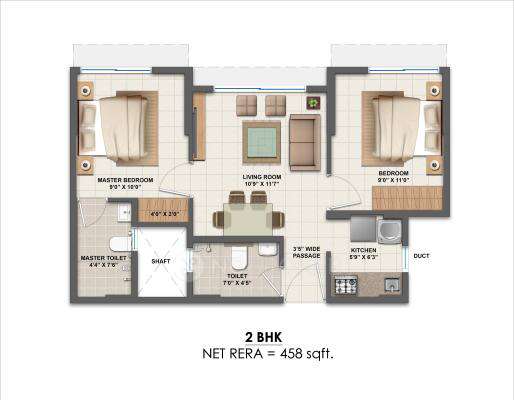 2 BHK Flat In Lodha Palava Crown Dombivali, Dombivli East for Rent  In Dombivli East