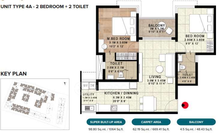 2 BHK Flat In Brigade Horizon For Sale  In Kambipura