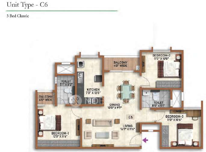 3 BHK Flat In Prestige Finsbury Park  For Sale  In Bagalur