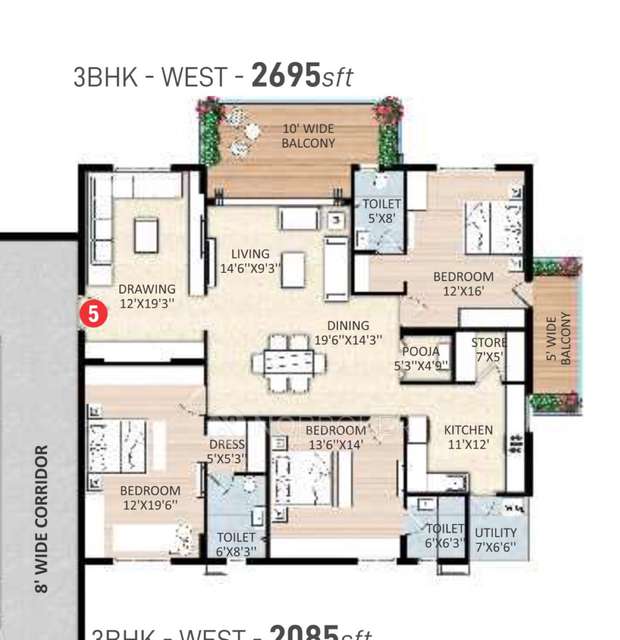 3 BHK Flat In Srr River View For Sale  In Narsingi