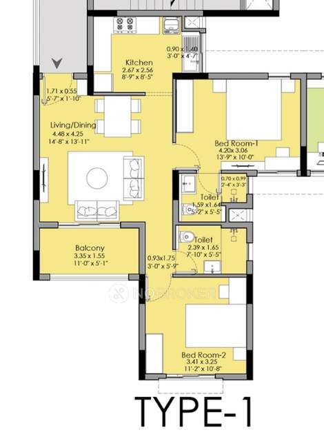 2 BHK Flat In Brigade Xanadu Cluster 3 Celeste, Mogappair For Sale  In Mogappair