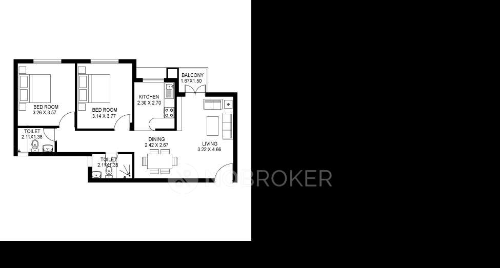 2 BHK Flat In Agni Pelican Heights for Rent  In Pallavaram