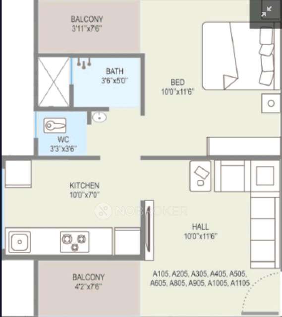 1 BHK Flat In Shriram Park Magic Tower for Rent In Alandi