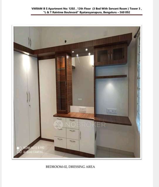 3 BHK Flat In L&t Raintree Boulevard for Rent  In Hebbal