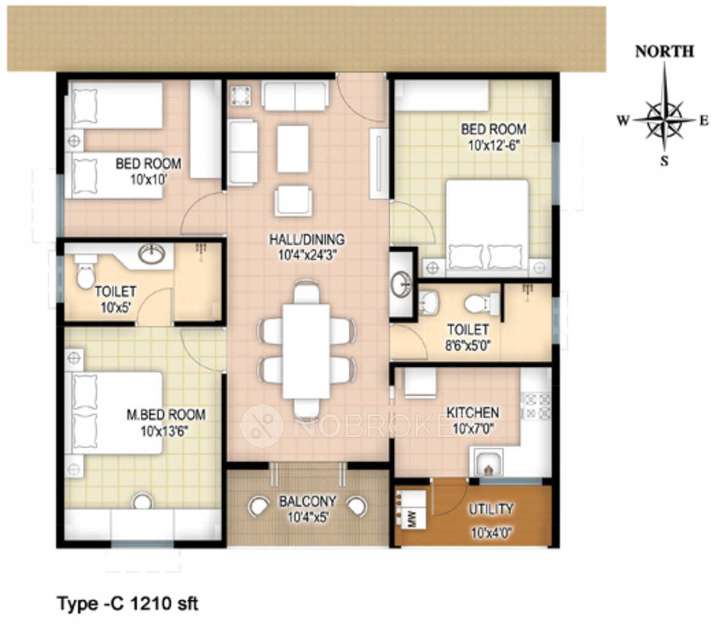 3 BHK Flat In Paramount Avenue for Rent  In Nagaram