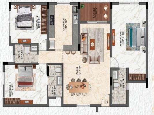 3 BHK Flat In Kg Rosetta For Sale  In Egmore