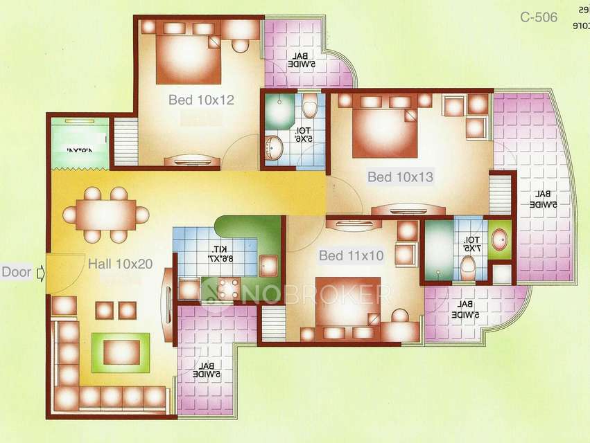 3 BHK Flat In Km Residency For Sale  In Km Residency
