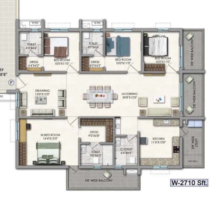 4 BHK Flat In Jains Fairmount Sri Ram Garden, Kompally For Sale  In Kompally