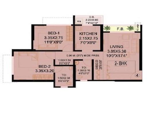 2 BHK Flat In Delight Divine Orchid For Sale  In Vasai West