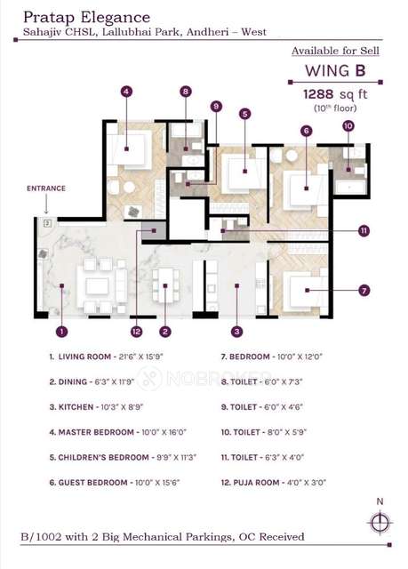 4 BHK Flat In Pratab Elegance, Andheri West For Sale  In Lallubhai Park Rd, Andheri West, Mumbai, Maharashtra 400047, India