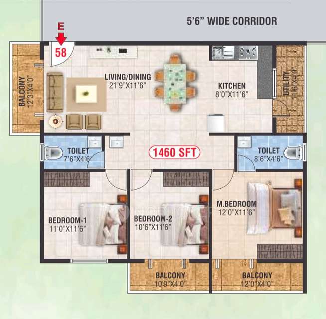 3 BHK Flat In Devagiri Opal For Sale  In Krishnarajapura