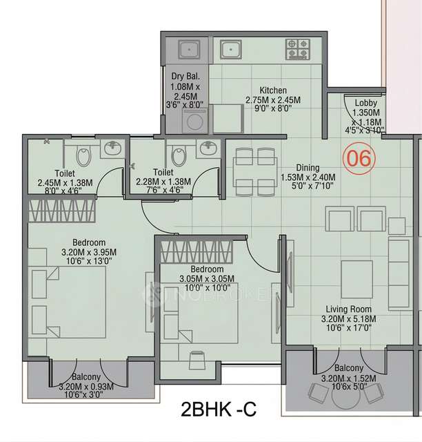 2 BHK Flat In Kohinoor Sapphire 3 for Rent  In Kohinoor Sapphire