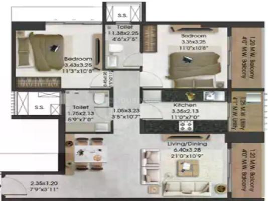 2 BHK Flat In Adani Airica Tower For Sale  In Bhandup West