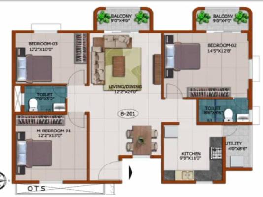 3 BHK Flat In Wone 8 Royal Nest For Sale  In Sarjapur