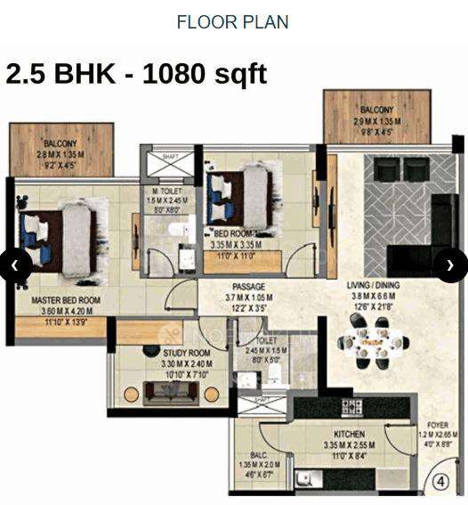 3 BHK Flat In Mistri 9 Pbr For Sale  In Nerul