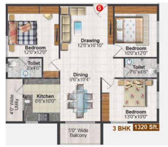 3 BHK Flat In Pavani Ishta, Marathahalli, Bangalore For Sale  In Marathahalli, Bangalore