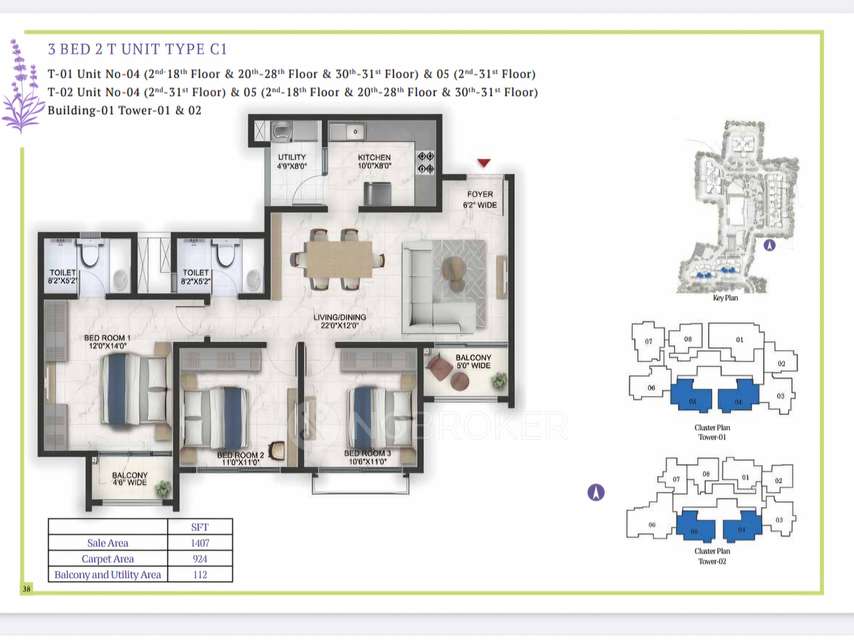 3 BHK Flat In Prestige Lavender Fields, Varthur For Sale In Varthur