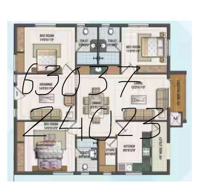 3 BHK Flat In Aparna Cyber Commune For Sale  In Nallagandla