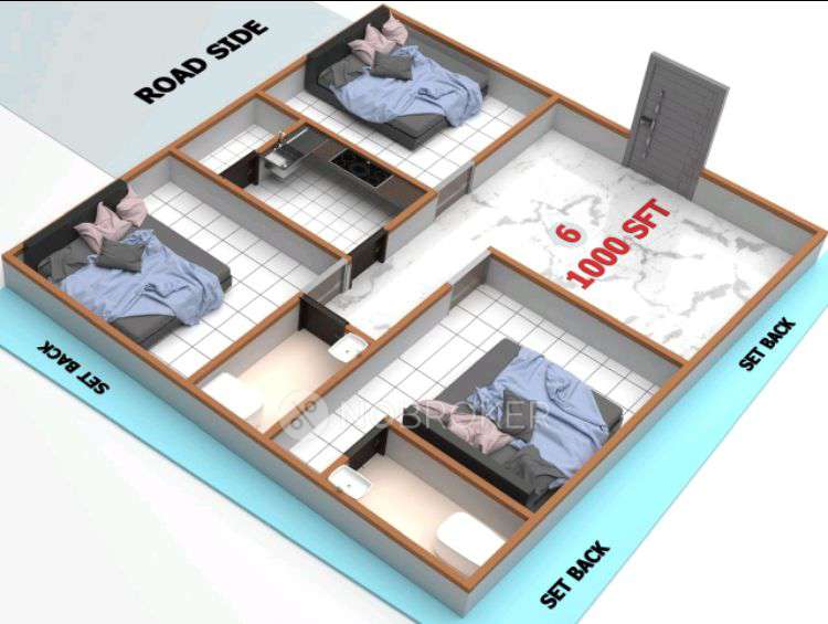 3 BHK Flat In Qmaks For Sale  In Cc34+pj8, Aziz Bagh Colony Rd, Aziz Bagh Colony, Toli Chowki, Hyderabad, Telangana 500008, India