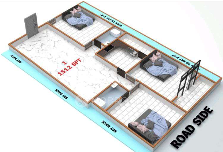 3 BHK Flat In Qmaks For Sale  In Cc34+pj8, Aziz Bagh Colony Rd, Aziz Bagh Colony, Toli Chowki, Hyderabad, Telangana 500008, India