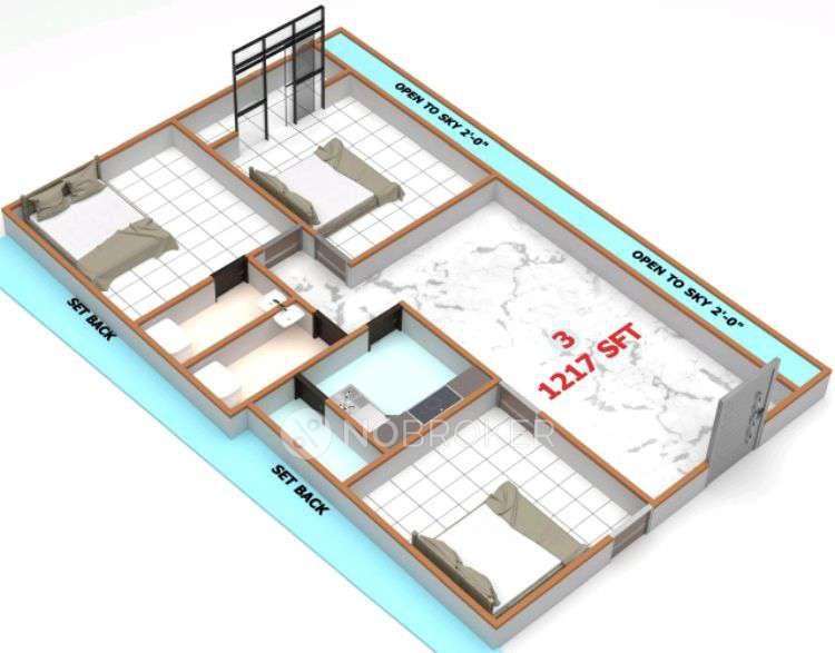 3 BHK Flat In Qmaks For Sale  In Cc34+pj8, Aziz Bagh Colony Rd, Aziz Bagh Colony, Toli Chowki, Hyderabad, Telangana 500008, India