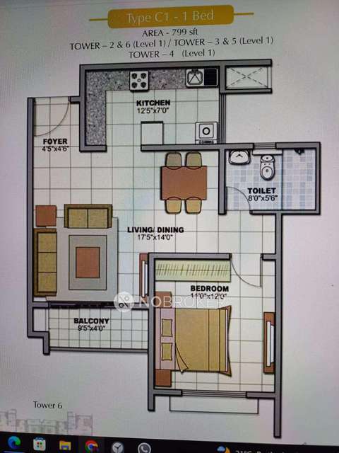1 BHK Flat In Prestige Sunrise Park Norwood, Electronics City For Sale  In Prestige Sunrise Park - Norwood