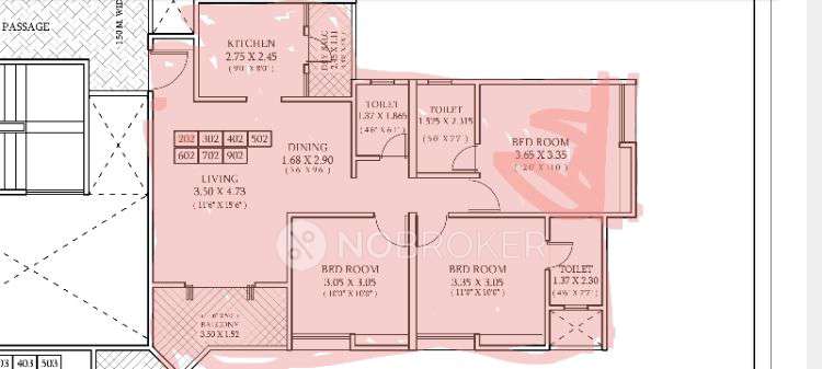 3 BHK Flat In Shriram Vivaan Park for Rent  In Dhanori