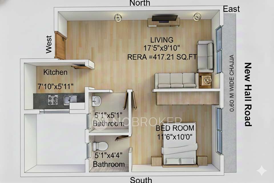 1 BHK Flat In Dadamiyas Emerald for Rent  In Halav Pool Kurla West Mumbai Kohinoor City Good Luck Dairy